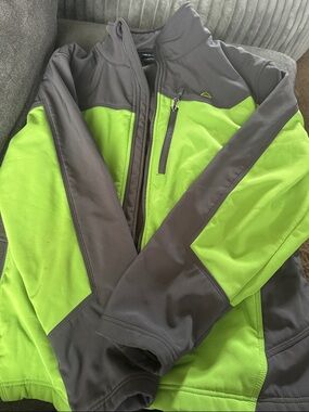 Snozu Two-Tone Lime Green and Gray Lightweight Jacket